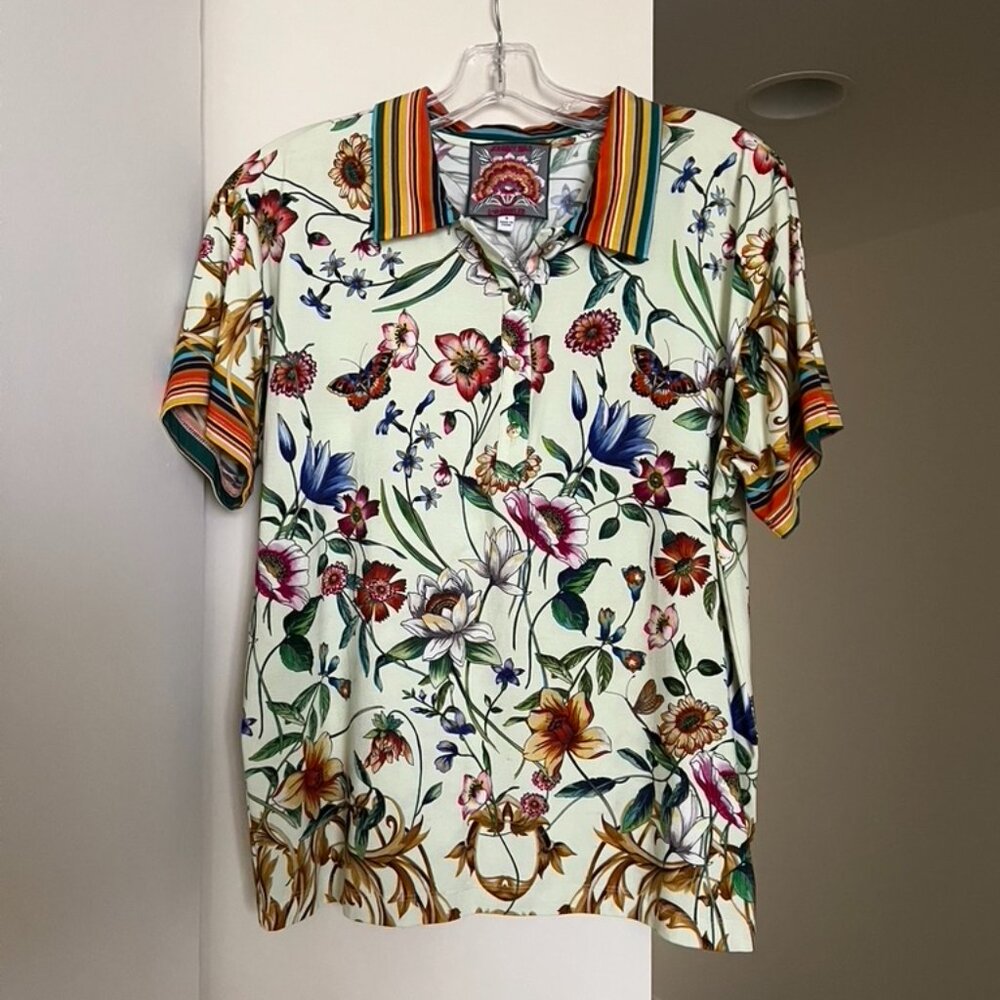 Johnny Was Polo Shirt size S